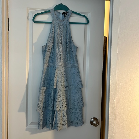 Aqua Dresses & Skirts - Aqua Light Blue Lace Dress